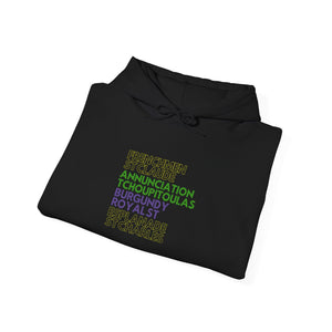 Mardi Gras Streets Hoodie Printify