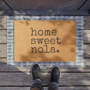 Home Sweet Nola Doormat Printify