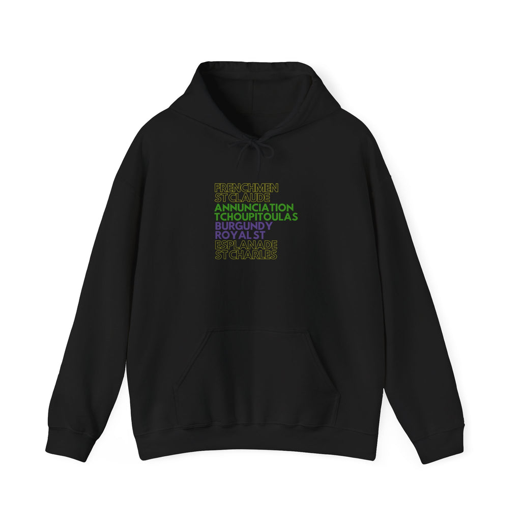 Mardi Gras Streets Hoodie Printify