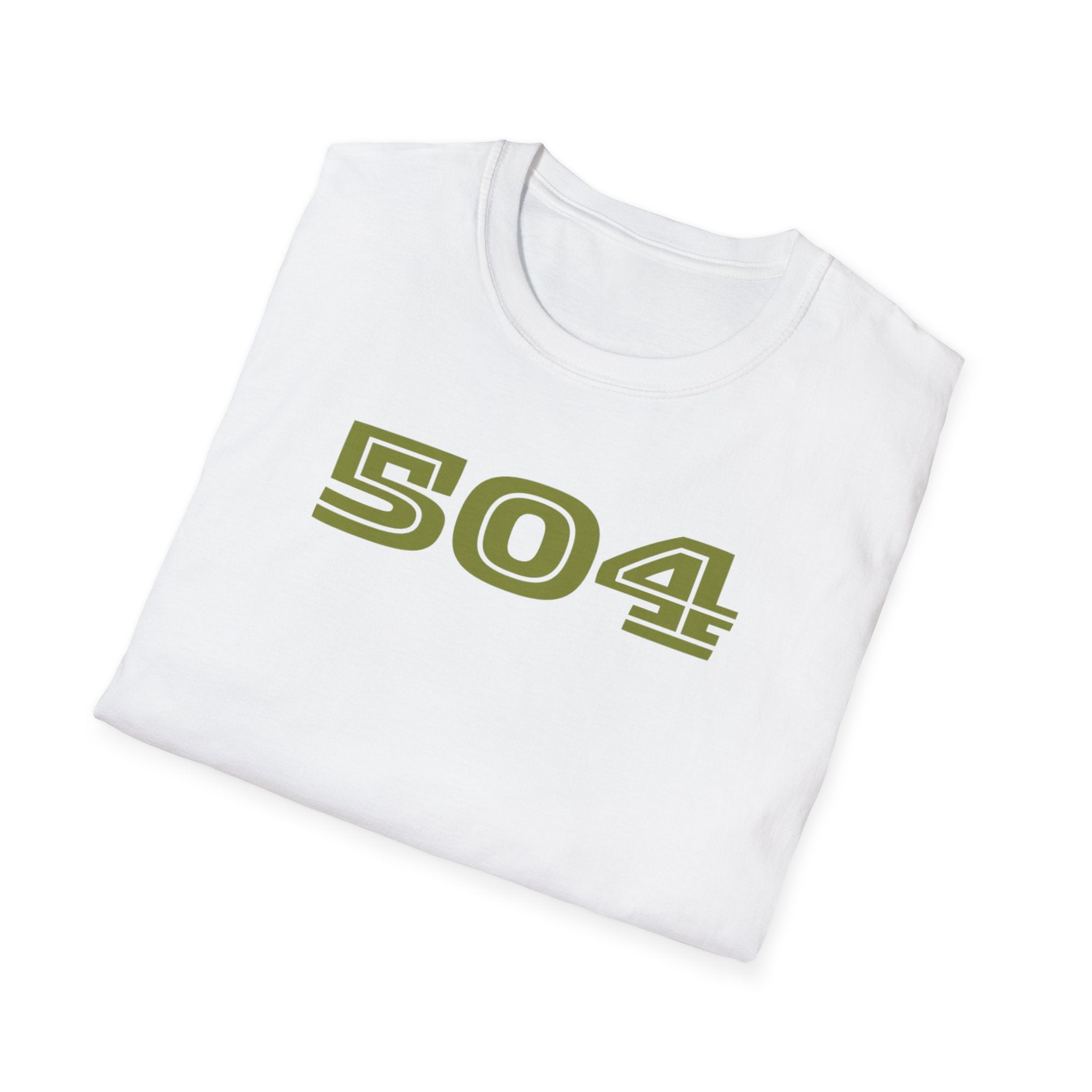 “504” Bold Gold T-Shirt Printify