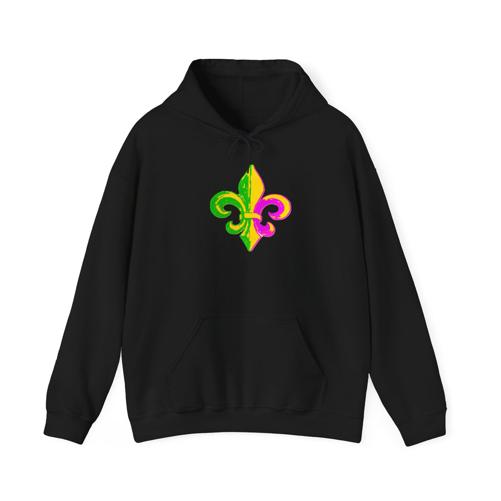 Mardi Gras Fleur De Lis Hoodie Printify