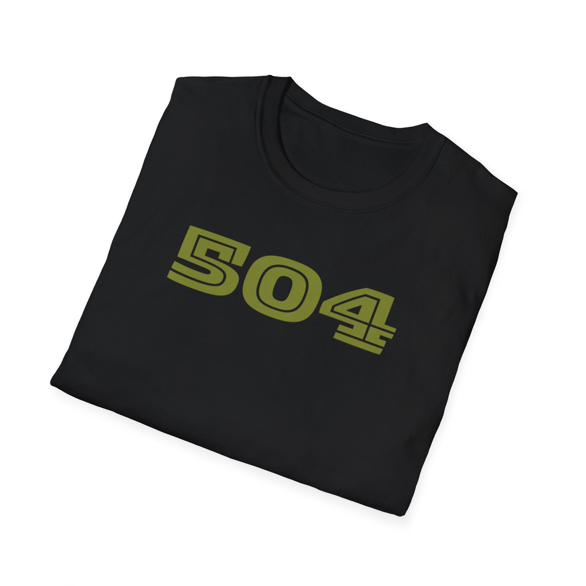 “504” Bold Gold T-Shirt Printify