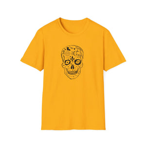 Black & White Nola Sugar Skull T-Shirt Printify