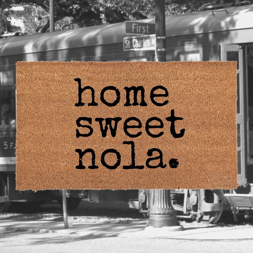 Home Sweet Nola Doormat Printify