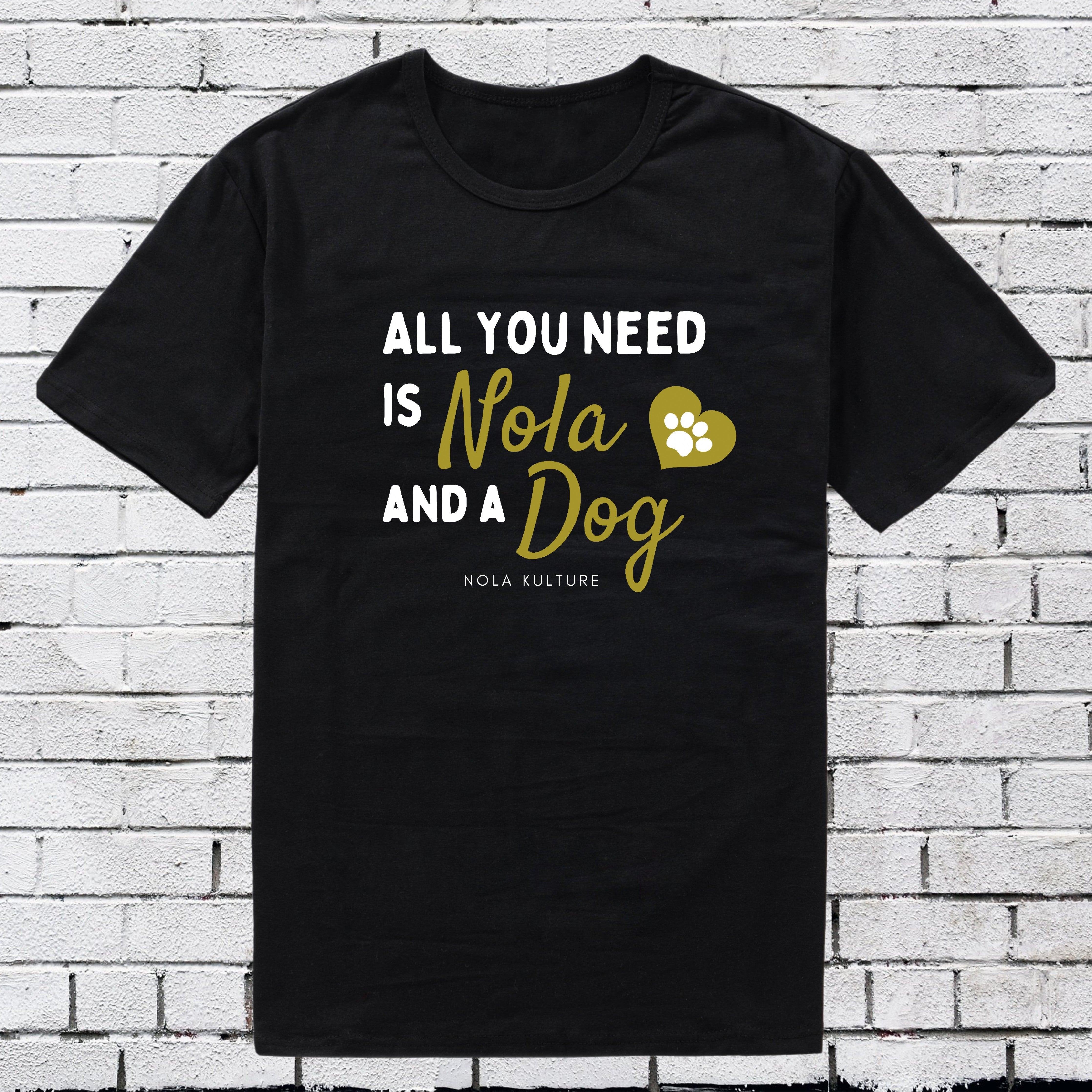 Love, Dogs, & Nola T-Shirt Printify