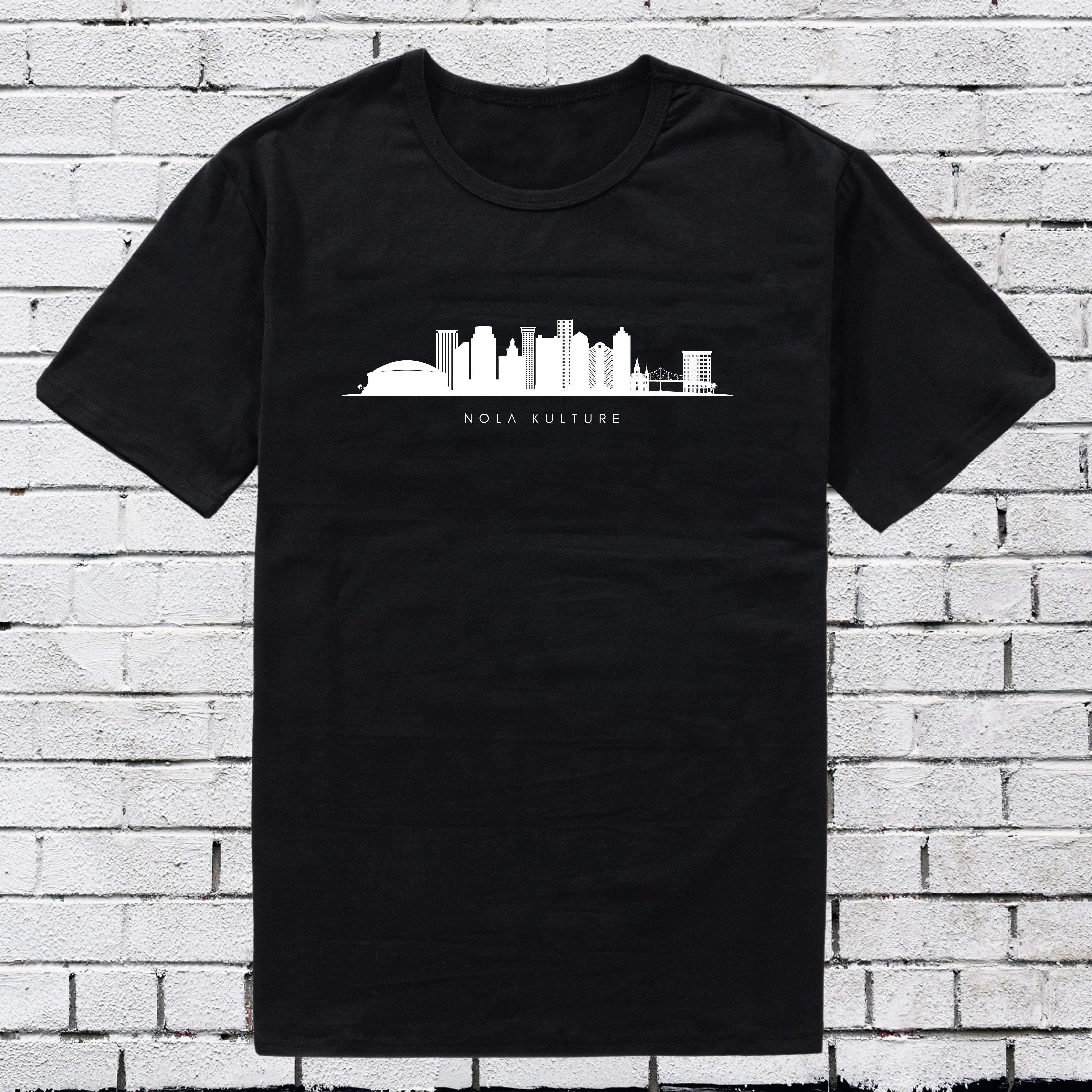 Crescent City Skyline White T-Shirt Printify