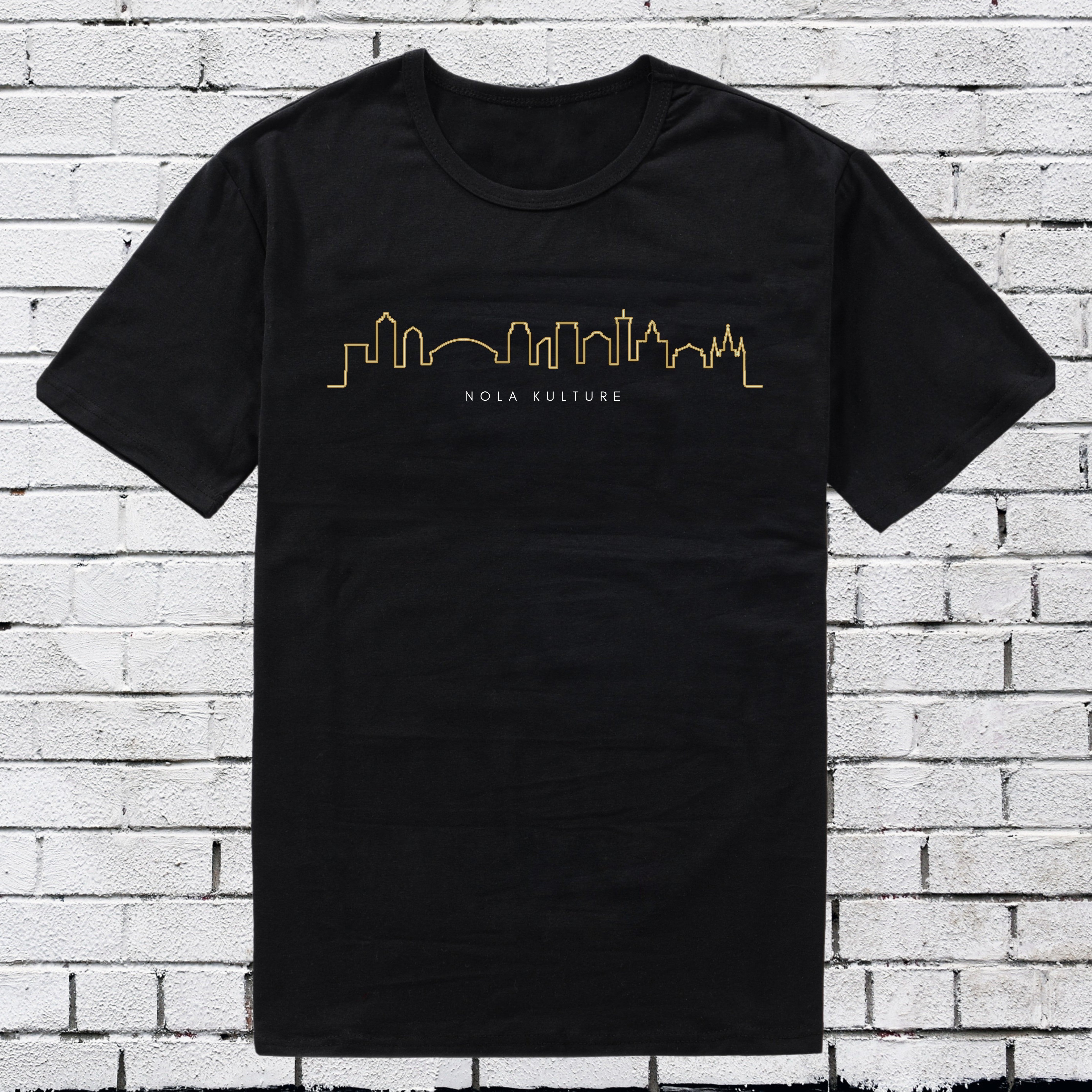 Nola Skyline Gold T-Shirt Printify