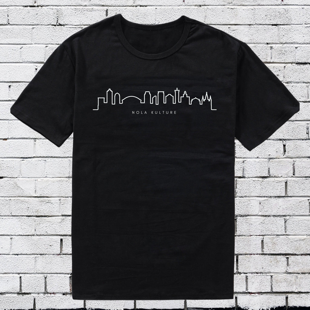 Nola Skyline White T-Shirt Printify