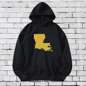 Louisiana Silhouette Hoodie Printify