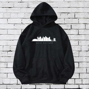 Crescent City Skyline White Hoodie Printify