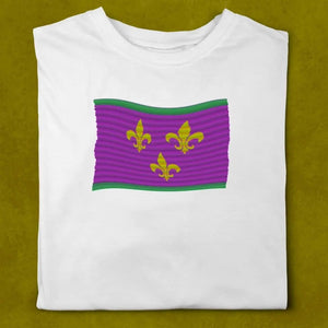 Mardi Gras Nola Flag T-Shirt Printify