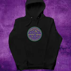 Mardi Gras Watermeter Purple Hoodie Printify