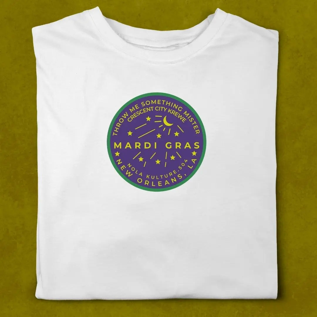 Mardi Gras Watermeter Purple T-Shirt Printify