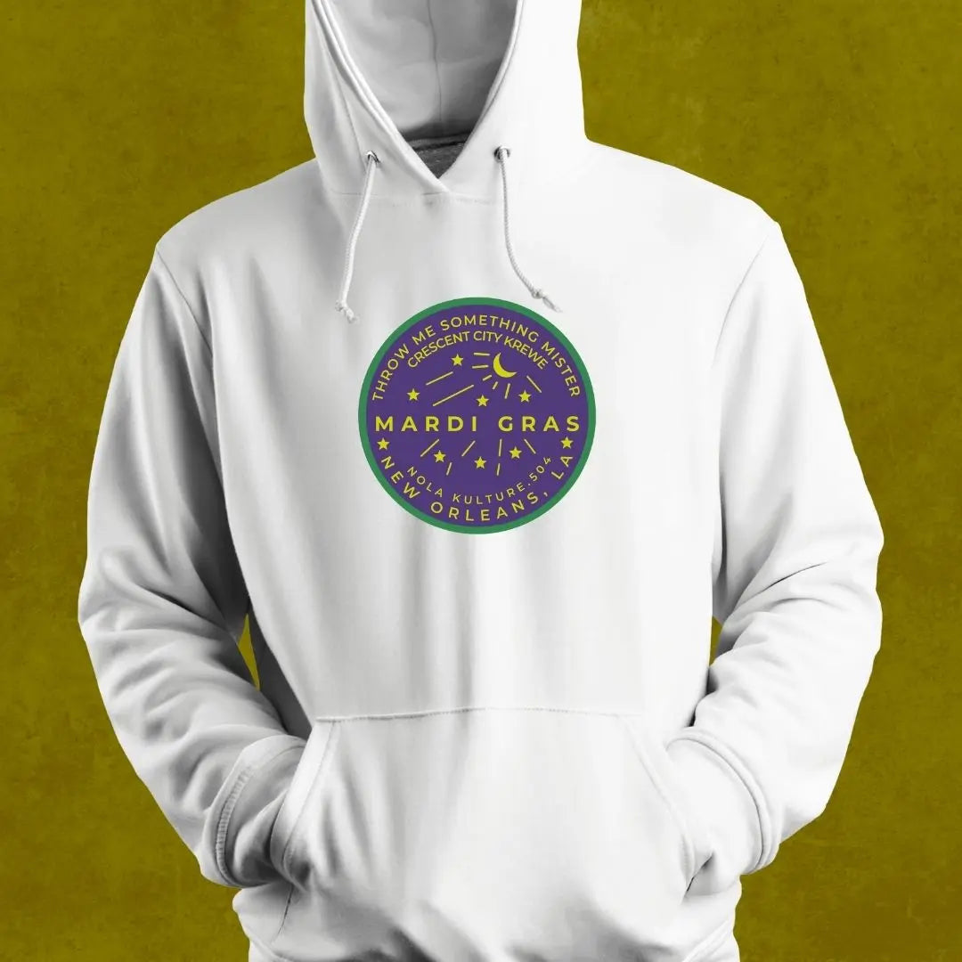 Mardi Gras Watermeter Purple Hoodie Printify