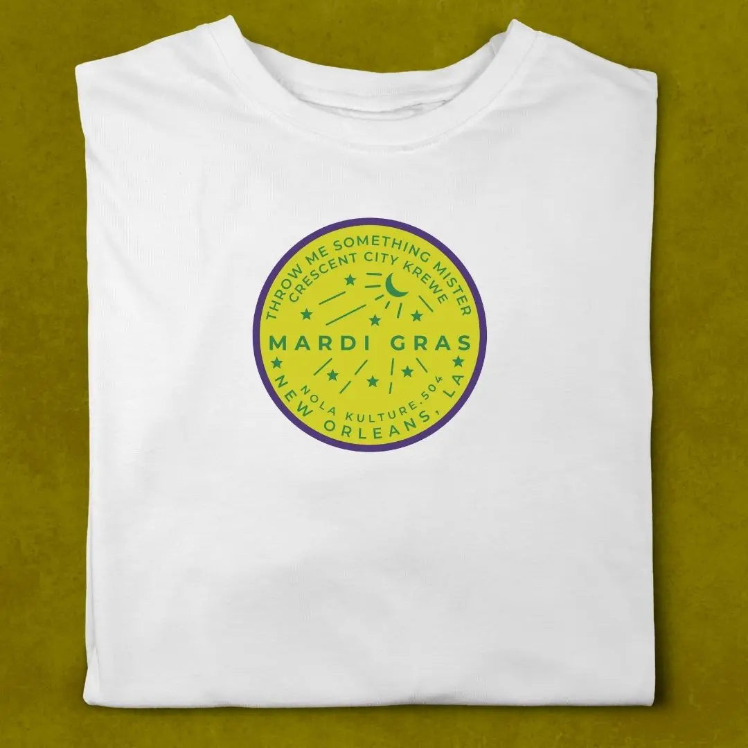 Mardi Gras Watermeter Yellow T-Shirt Printify