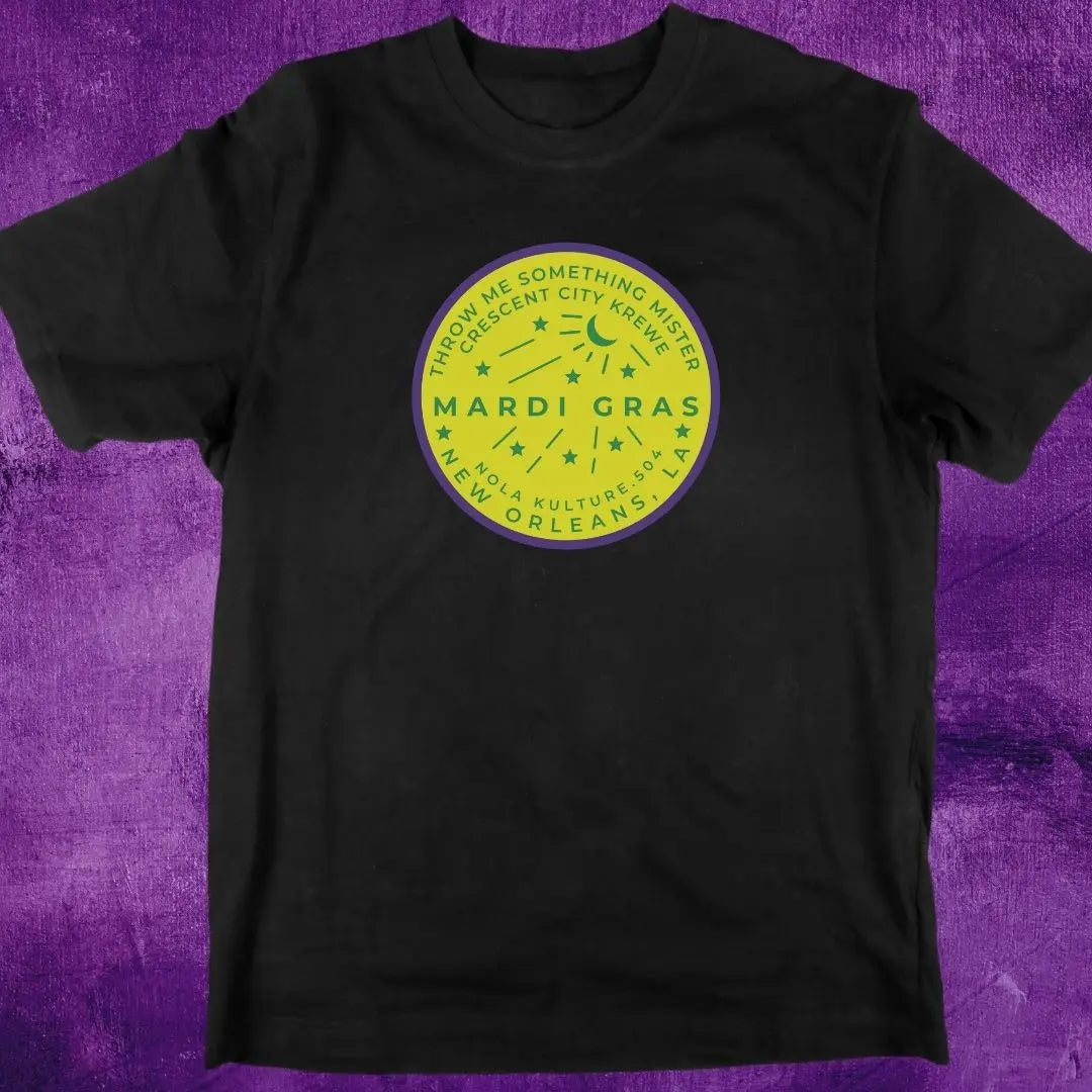 Mardi Gras Watermeter Yellow T-Shirt Printify