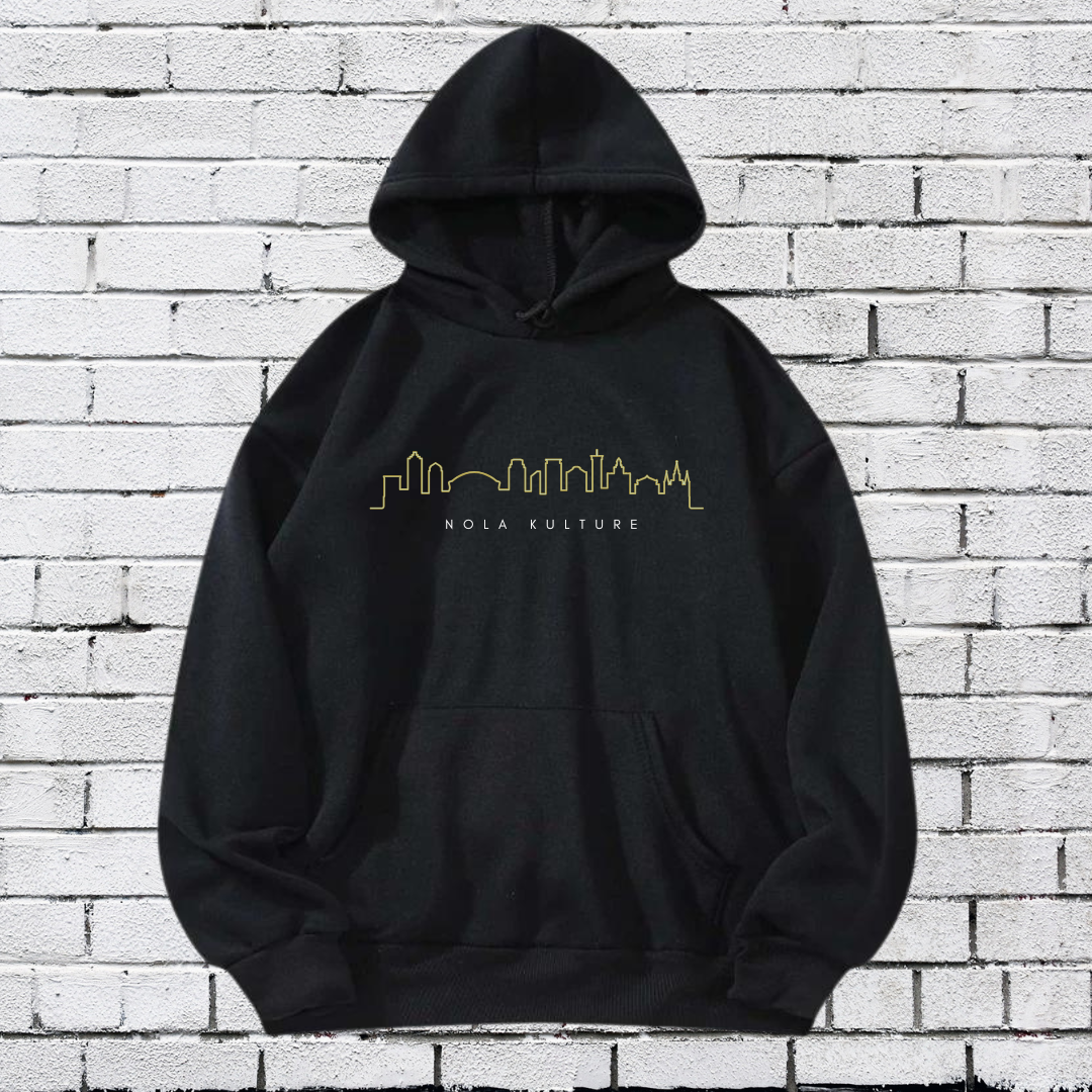 Nola Skyline Gold Hoodie Printify