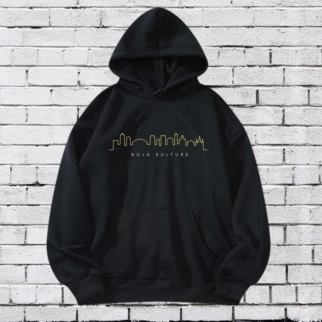 Nola Skyline Gold Hoodie Printify