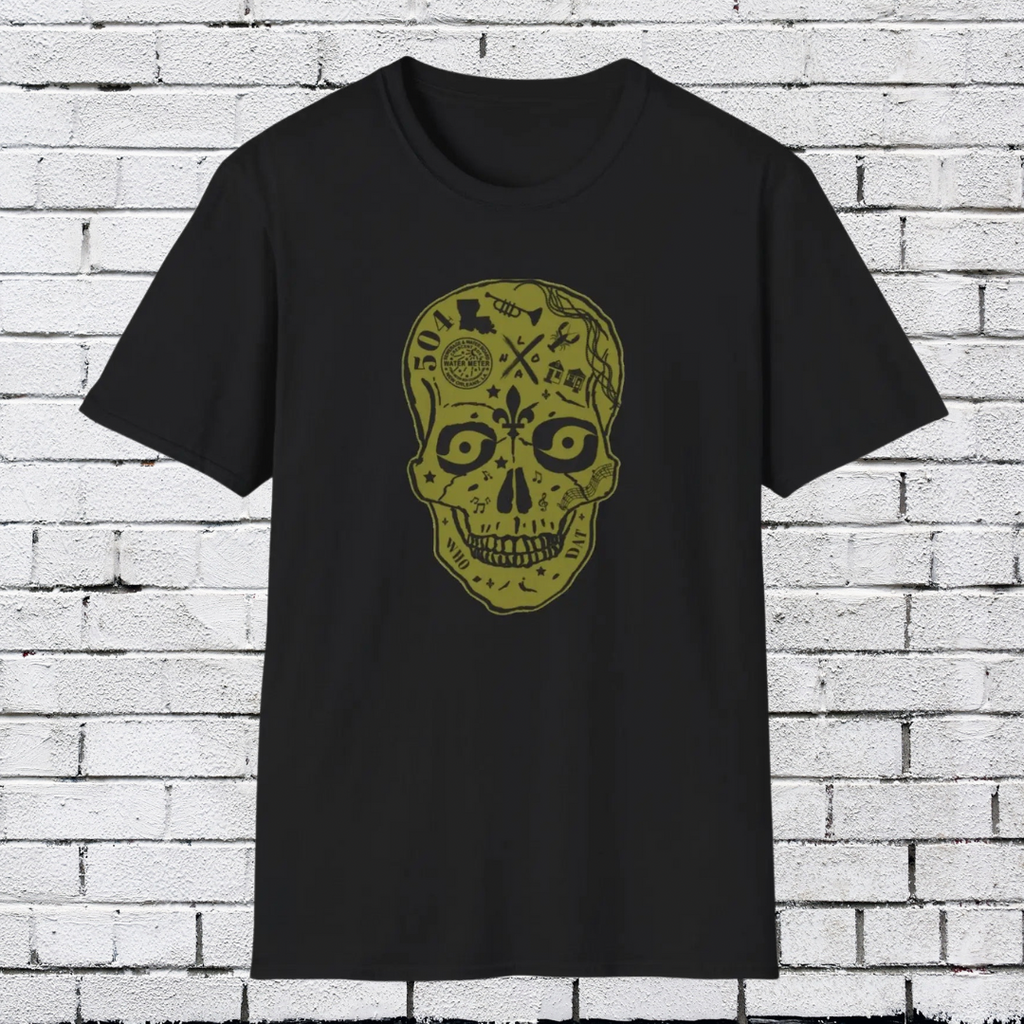 Nola Sugar Skull T-Shirt Printify