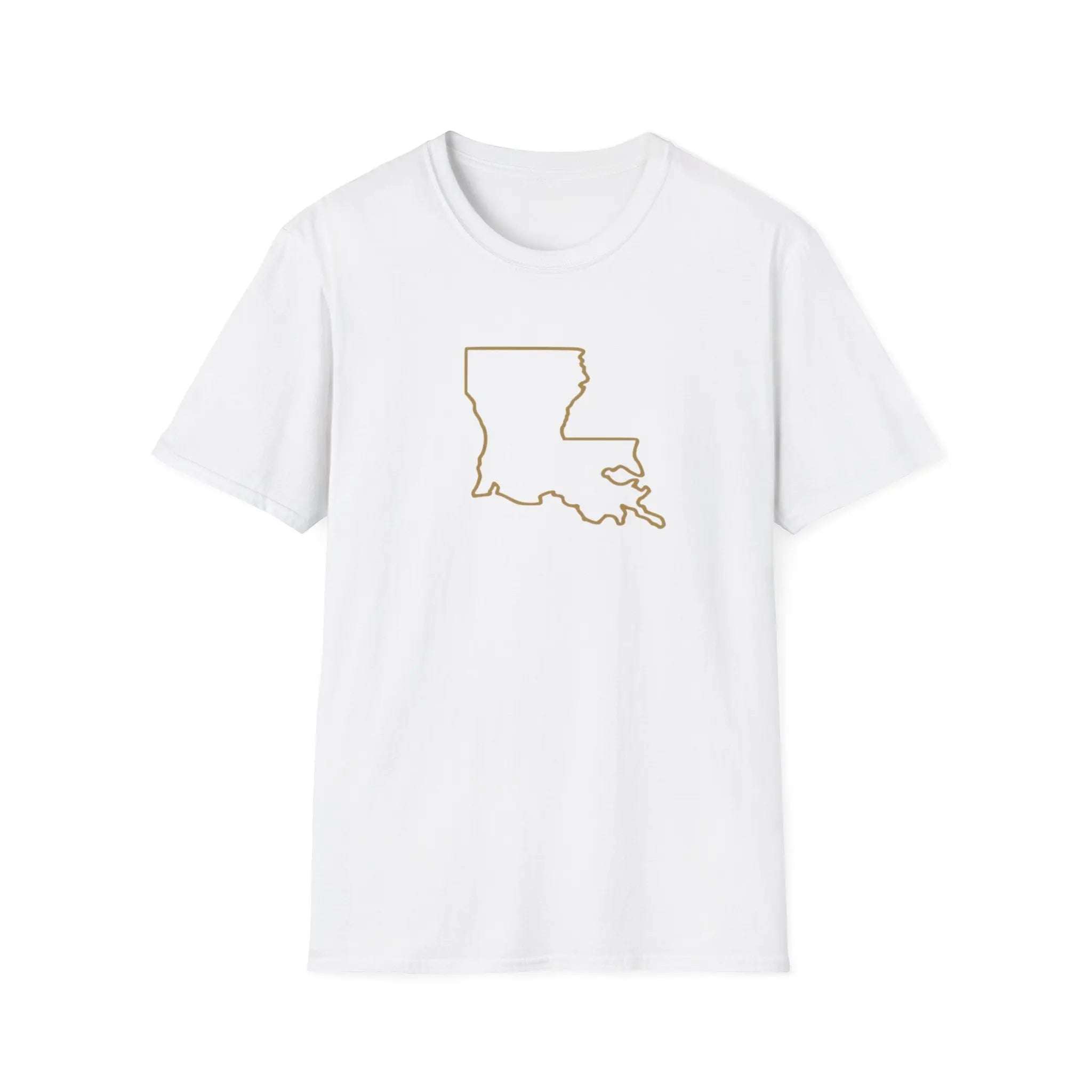 Louisiana Outline T-Shirt Printify