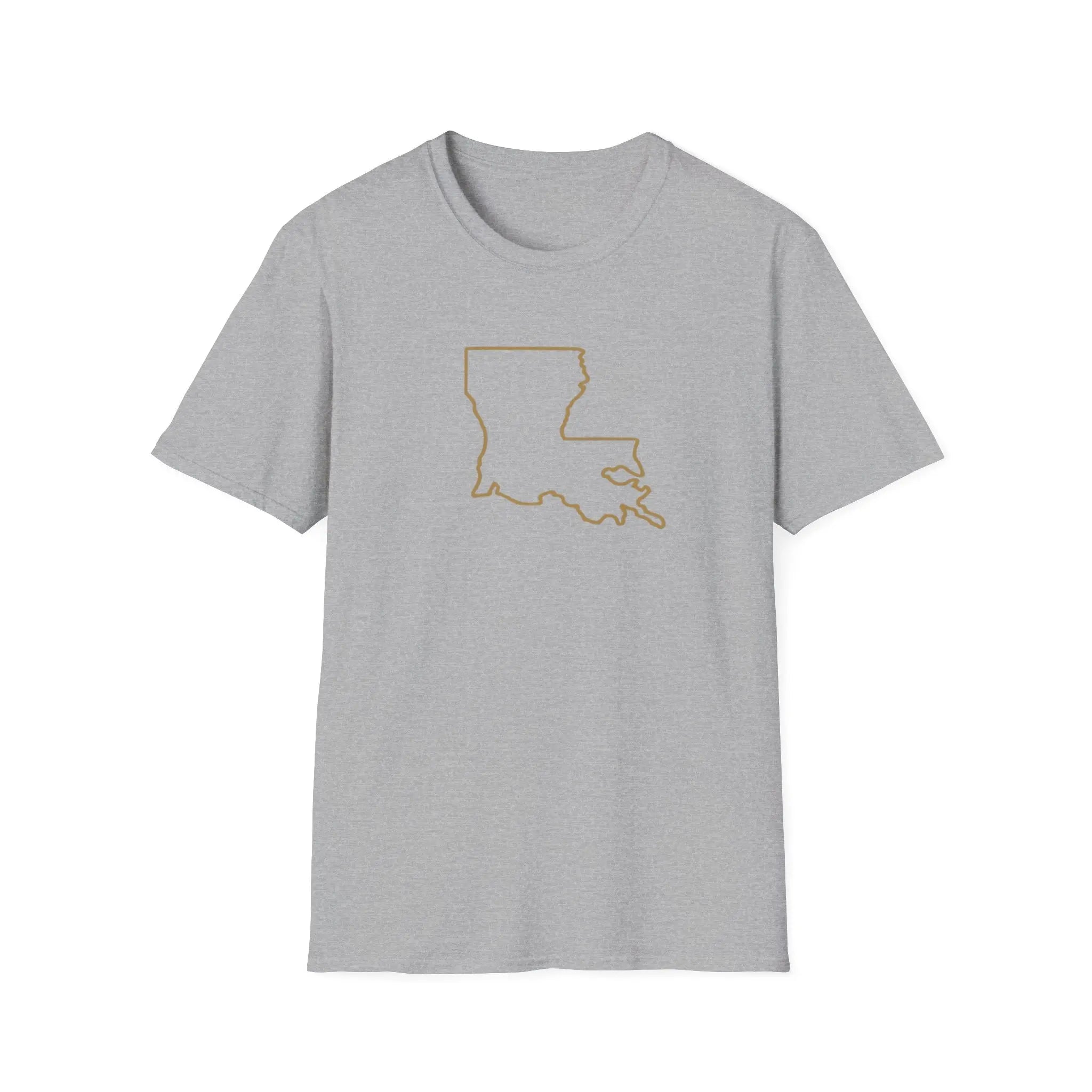 Louisiana Outline T-Shirt Printify