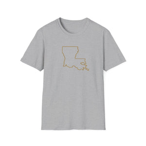 Louisiana Outline T-Shirt Printify