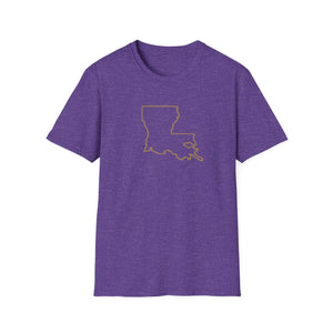 Louisiana Outline T-Shirt Printify