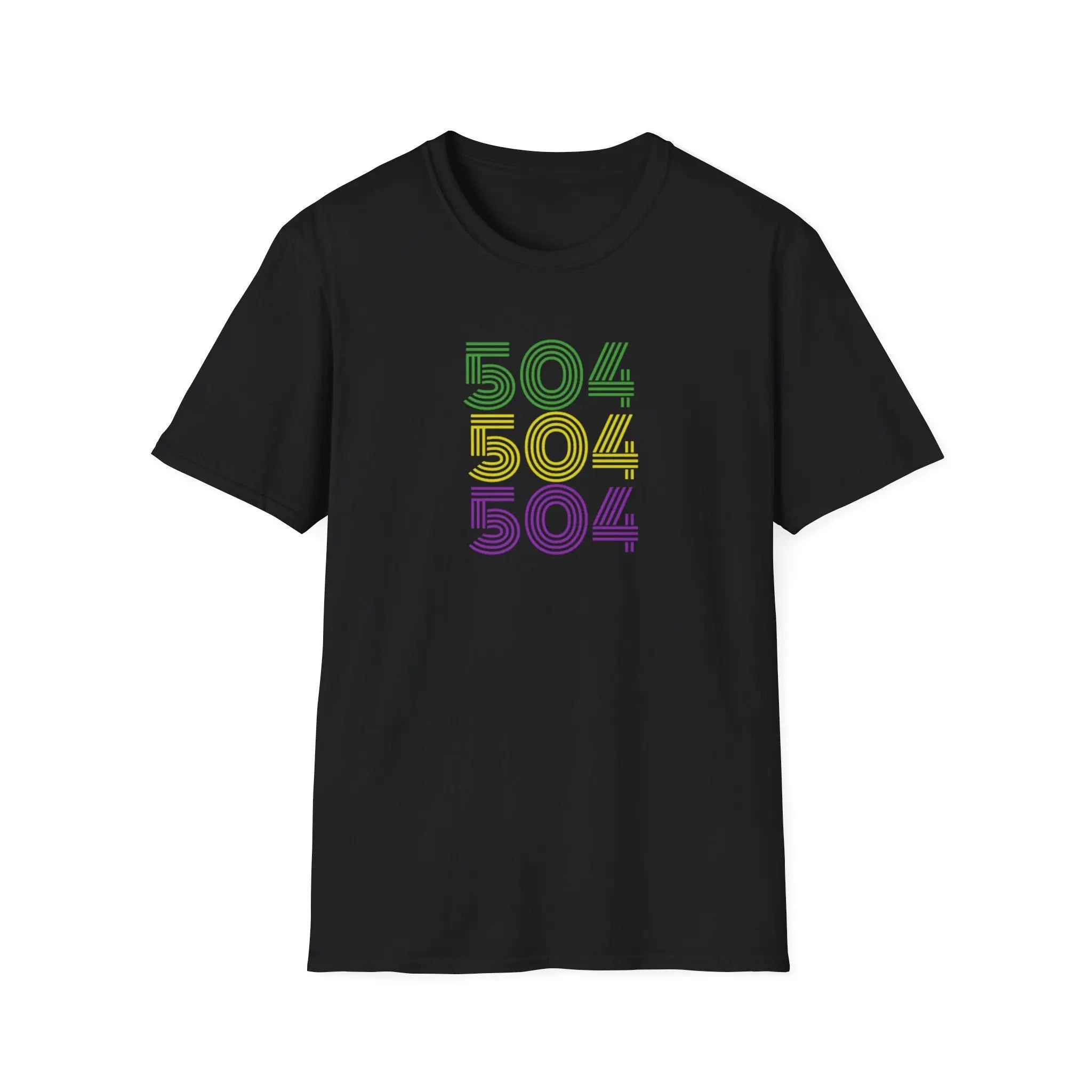 Mardi Gras “504” Trifecta T-Shirt Printify