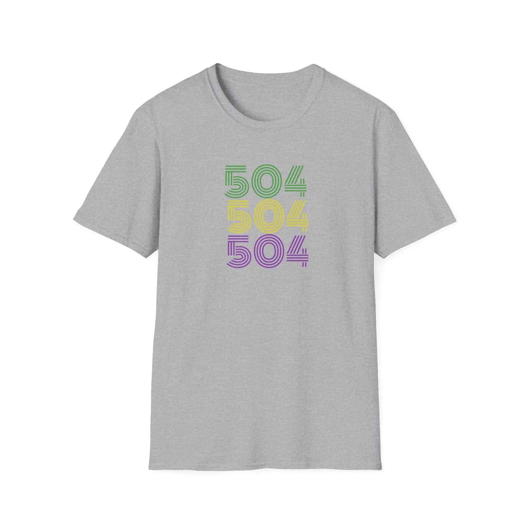 Mardi Gras “504” Trifecta T-Shirt Printify