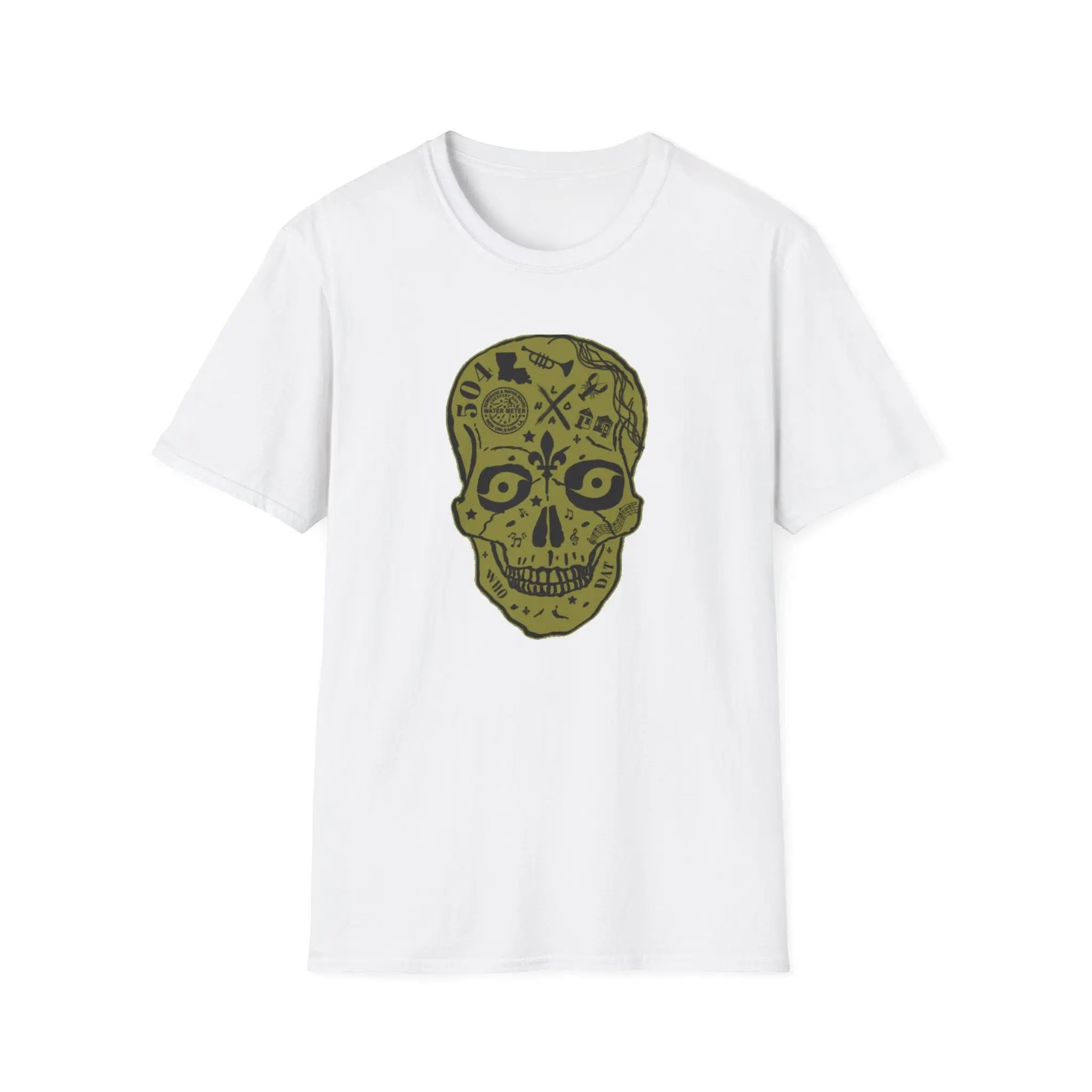 Nola Sugar Skull T-Shirt Printify