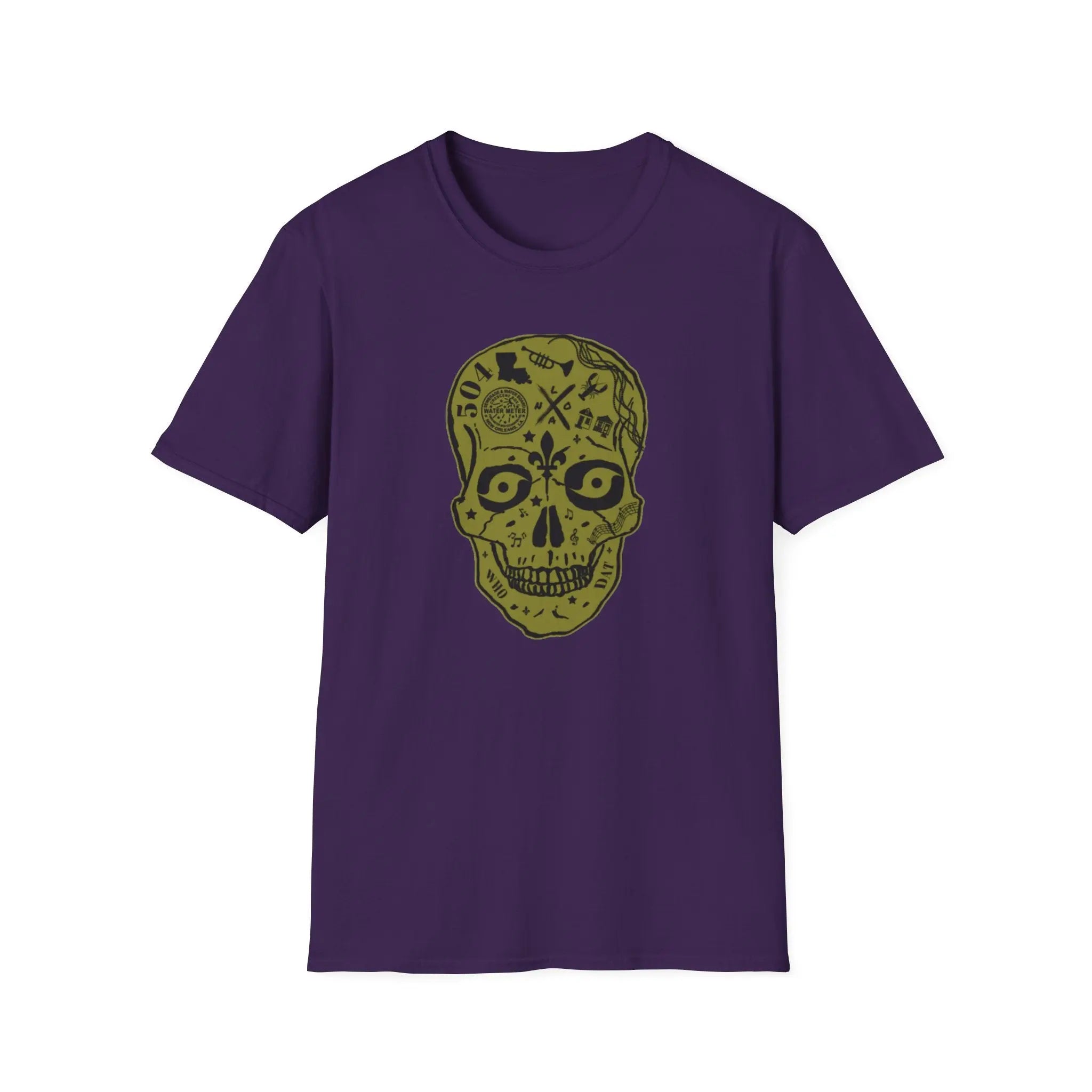 Nola Sugar Skull T-Shirt Printify